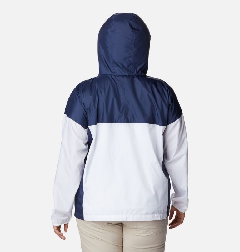 Jacheta Columbia Flash Challenger Novelty Windbreaker Dama Albi Bleumarin | Plus Size DI07Z98QM